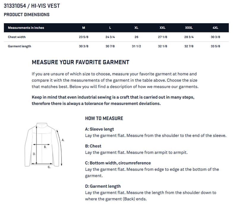 Blaklader® High Visibility V-Neck Safety Vest - 3133