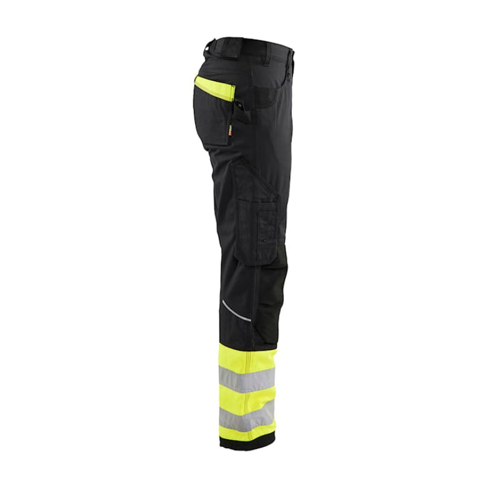 Blaklader®  Women's High Visibility Ripstop Safety Pants - Yellow Black - 7164