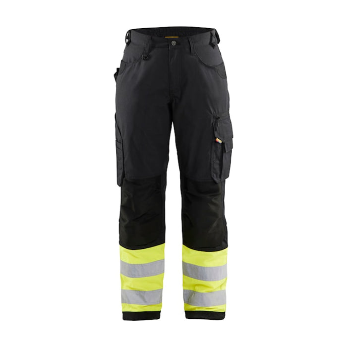 Blaklader®  Women's High Visibility Ripstop Safety Pants - Yellow Black - 7164