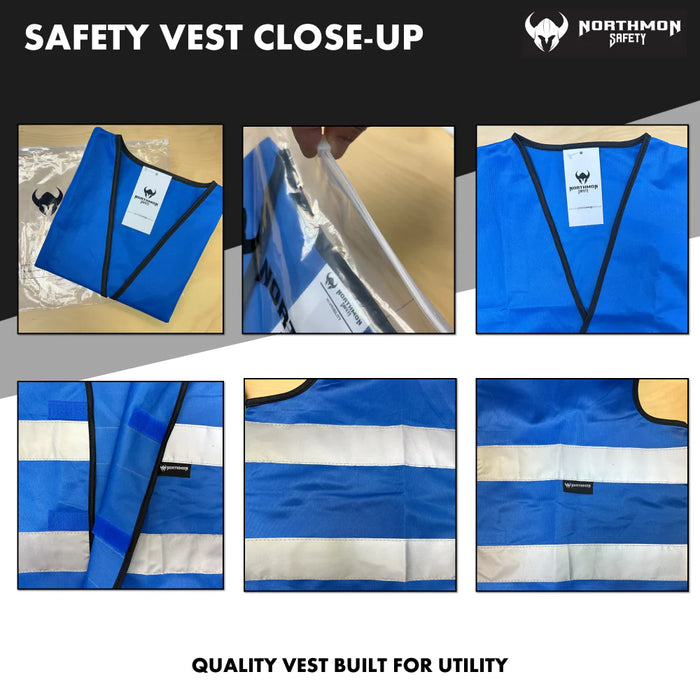 Two Band Reflective Solid Safety Vest - 103 Series - Royal Blue