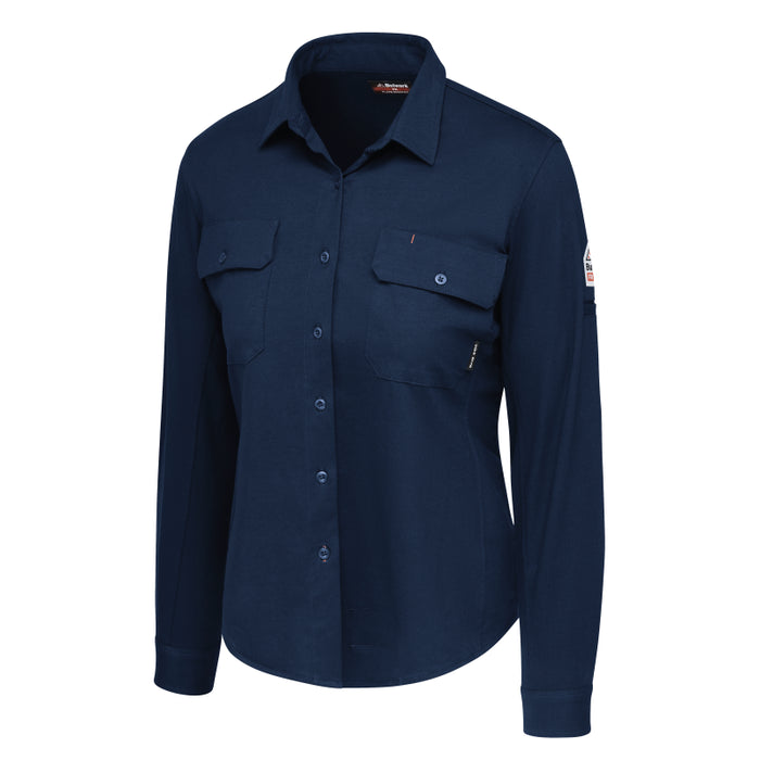 Bulwark® FR Women's Flex Knit Button Down Work Shirt - STG5