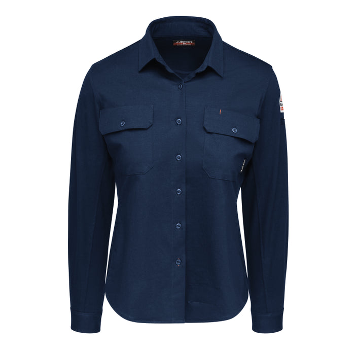 Bulwark® FR Women's Flex Knit Button Down Work Shirt - STG5