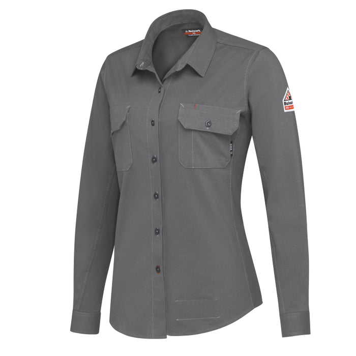Bulwark® FR Women's Flex Knit Button Down Work Shirt - STG5