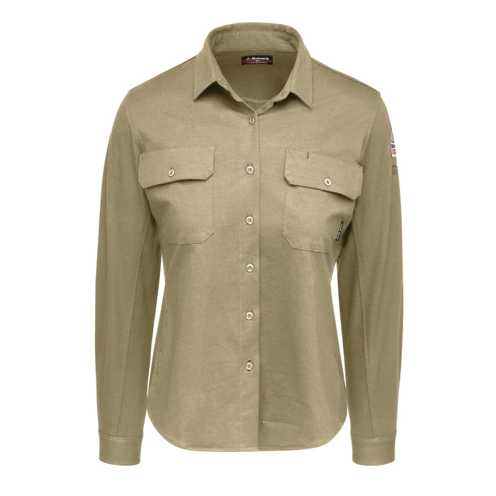Bulwark® FR Women's Flex Knit Button Down Work Shirt - STG5
