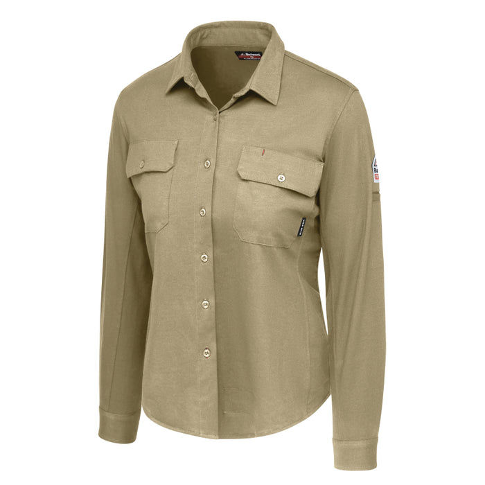 Bulwark® FR Women's Flex Knit Button Down Work Shirt - STG5