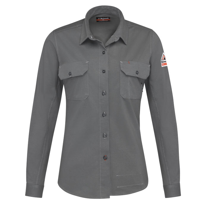 Bulwark® FR Women's Flex Knit Button Down Work Shirt - STG5