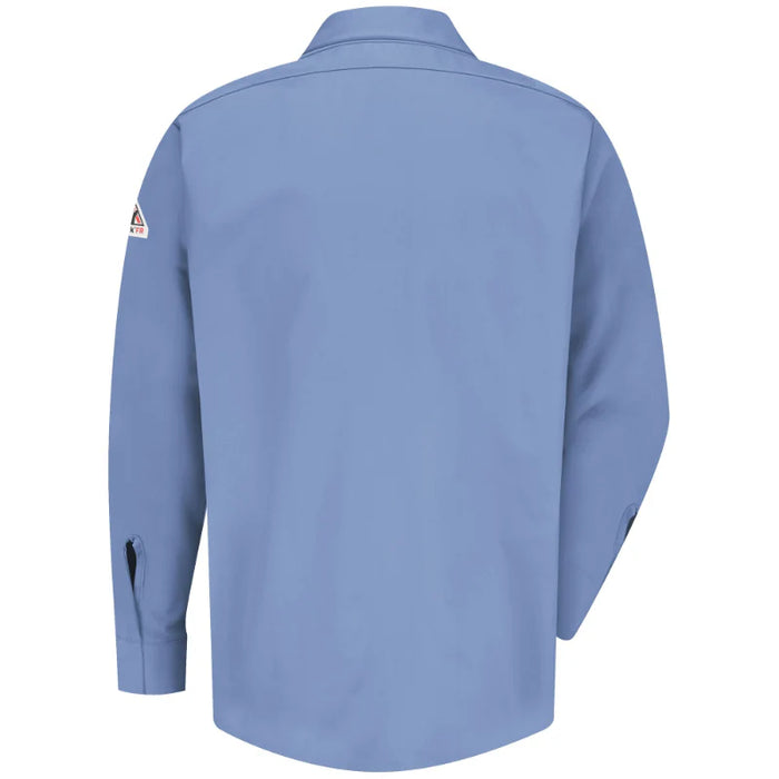 Bulwark® Men's Midweight FR Pocketless Concealed-Gripper Work Shirt - SMS2