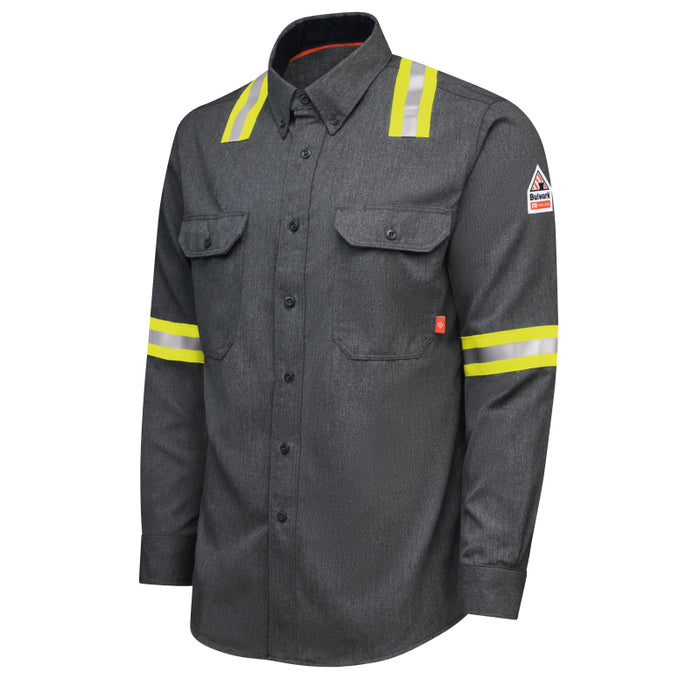 Bulwark® iQ Series FR Enhanced Visibility Comfort Woven Lightweight Shirt - QS50-EHV