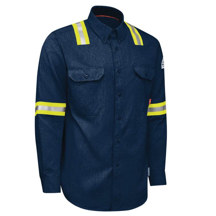 Bulwark® iQ Series FR Enhanced Visibility Comfort Woven Lightweight Shirt - QS50-EHV