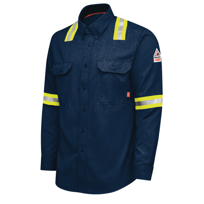 Bulwark® iQ Series FR Enhanced Visibility Comfort Woven Lightweight Shirt - QS50-EHV