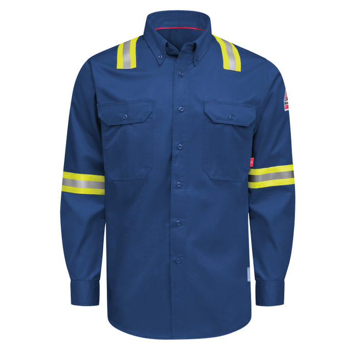 Bulwark® iQ Series Men's FR Enhanced-Vis Midweight Comfort Woven Shirt - QS26-EHV