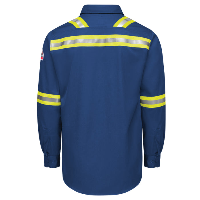 Bulwark® iQ Series Men's FR Enhanced-Vis Midweight Comfort Woven Shirt - QS26-EHV