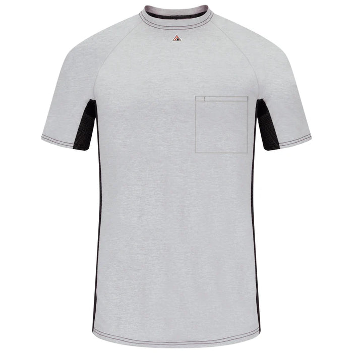 Bulwark® Men's FR Short Sleeve T-shirt with Concealed Chest Pocket CAT 1 - MPS4