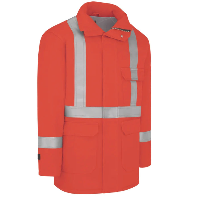 Bulwark® Men's Hi Vis FR Insulated Deluxe Parka Jacket CAT 3 - JLPS