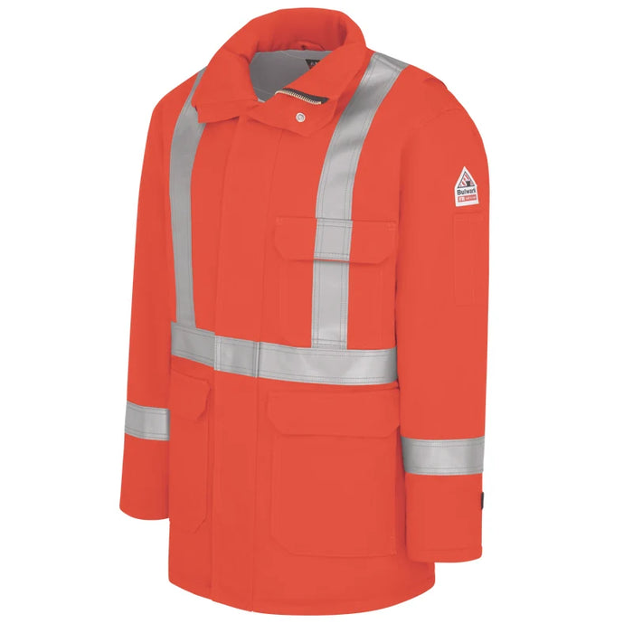 Bulwark® Men's Hi Vis FR Insulated Deluxe Parka Jacket CAT 3 - JLPS