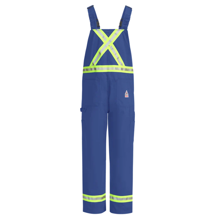 Bulwark® Men's Unlined Hi Vis FR Bib Overall with Reflective Trim CAT 2 - BLFC