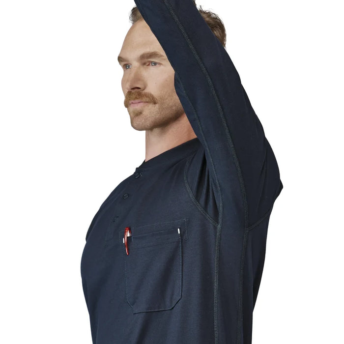 Bulwark® Men's Flame Resistant Flex Knit Industrial Henley CAT 2 -  STL6
