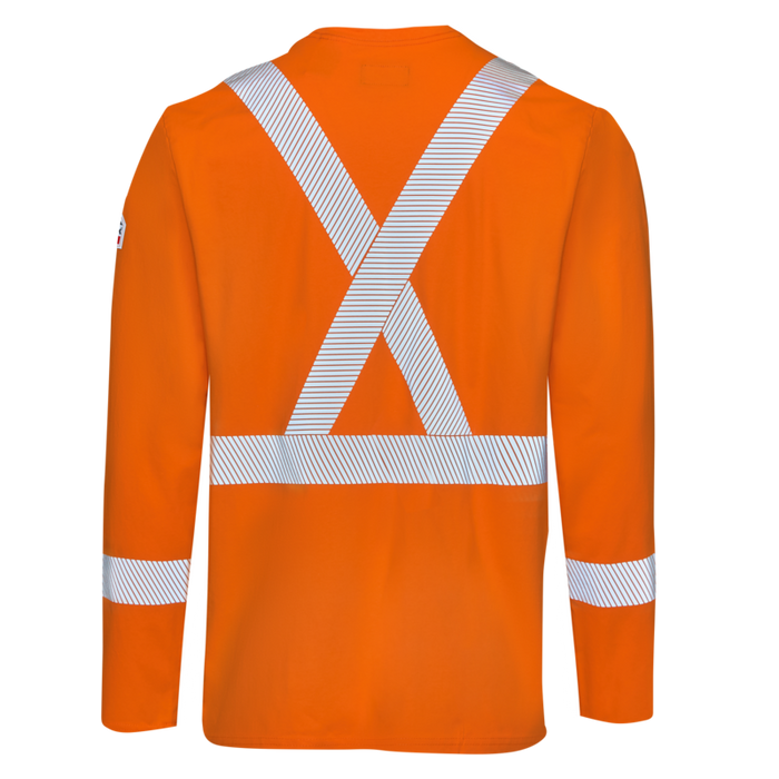 Bulwark® Men's Flex Knit Tee With Reflective Striping - Orange - STT4
