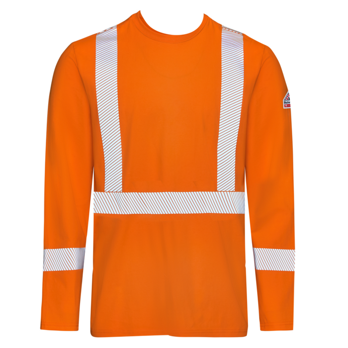 Bulwark® Men's Flex Knit Tee With Reflective Striping - Orange - STT4