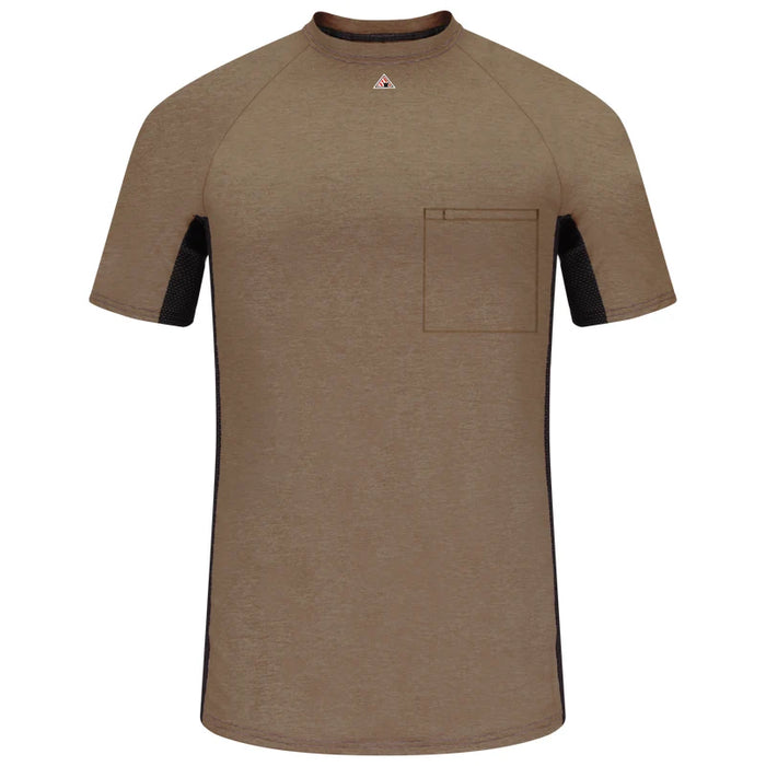 Bulwark® Men's FR Short Sleeve T-shirt with Concealed Chest Pocket CAT 1 - MPS4