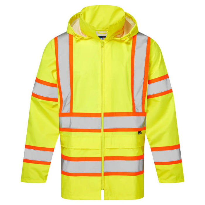 Portwest® Hi-Vis X Back Contrast Tape Rain Jacket - ANSI Class 3 - CA400