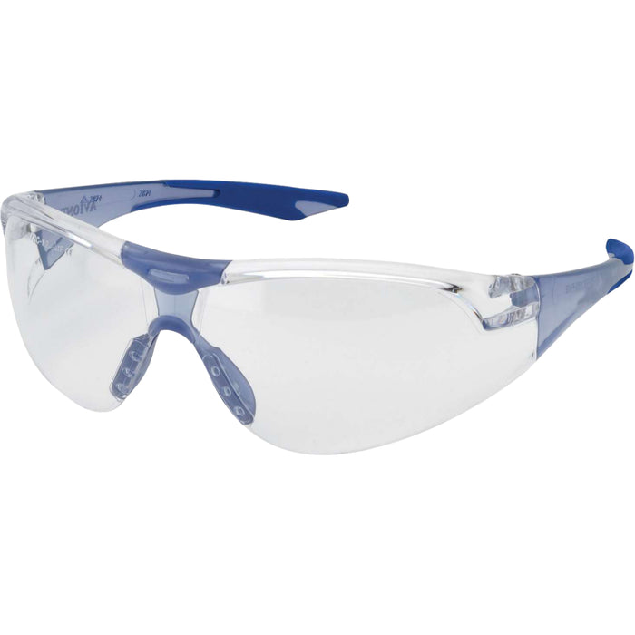 Delta Plus® Avion Clear Anti-Fog Lens Safety Glasses - Blue Temple - WELSG18CAFBLU