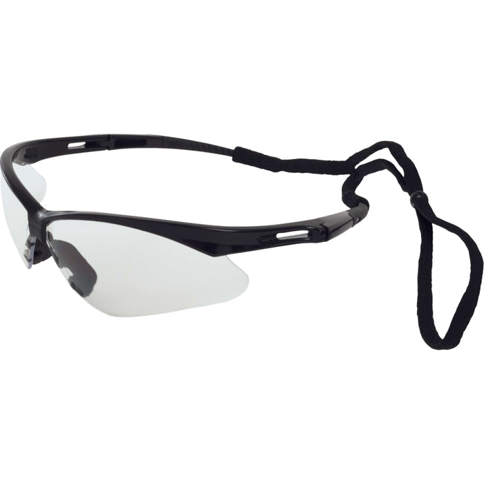 Delta Plus® Octane Clear Lens Wraparound Safety Glasses - Black Temples - WEL15324BKCL