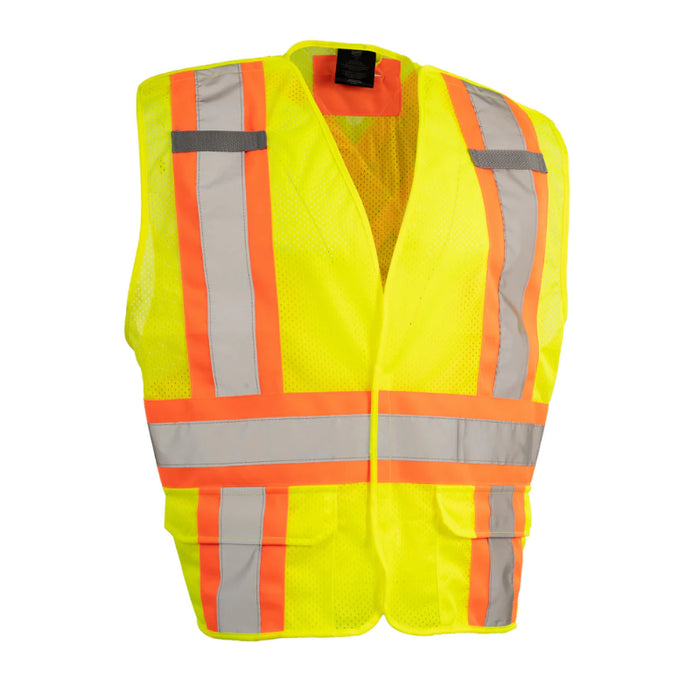 Forcefield® Hi Vis 5-Point Tear-Away Mesh Traffic Safety Vest - TV9