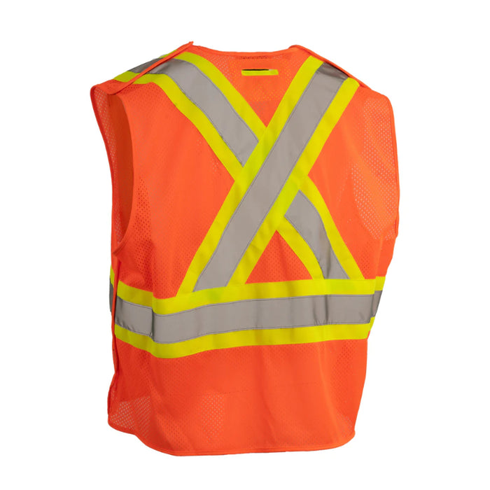 Forcefield® Hi Vis 5-Point Tear-Away Mesh Traffic Safety Vest - TV9