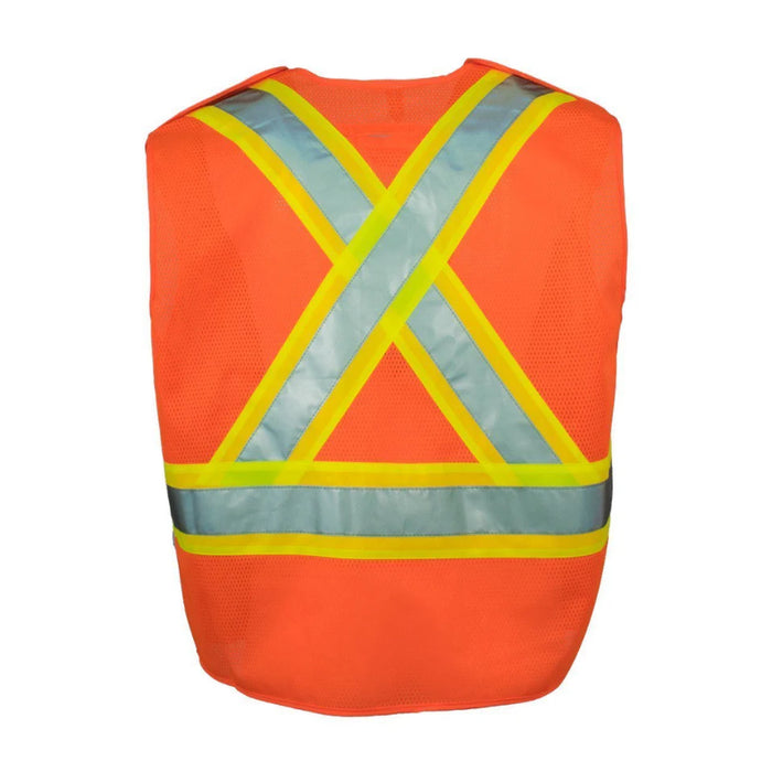Forcefield® 5-Point Tear-away Hi Vis Mesh Traffic Safety Vest - TV5PKTA