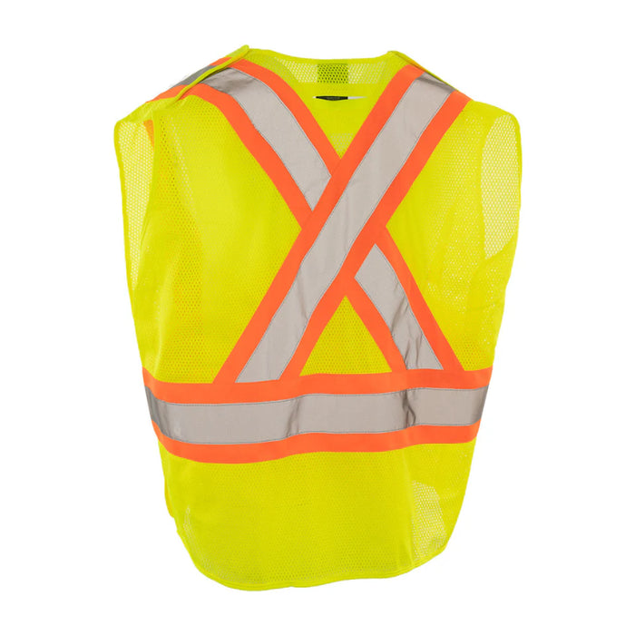 Forcefield® 5-Point Tear-away Hi Vis Mesh Traffic Safety Vest - TV5PKTA