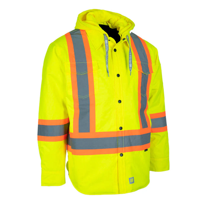 Forcefield® Hi-Vis Hoodie Shacket With Detachable Hood - EP34