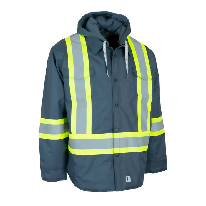 Forcefield® Hi-Vis Hoodie Shacket With Detachable Hood - EP34