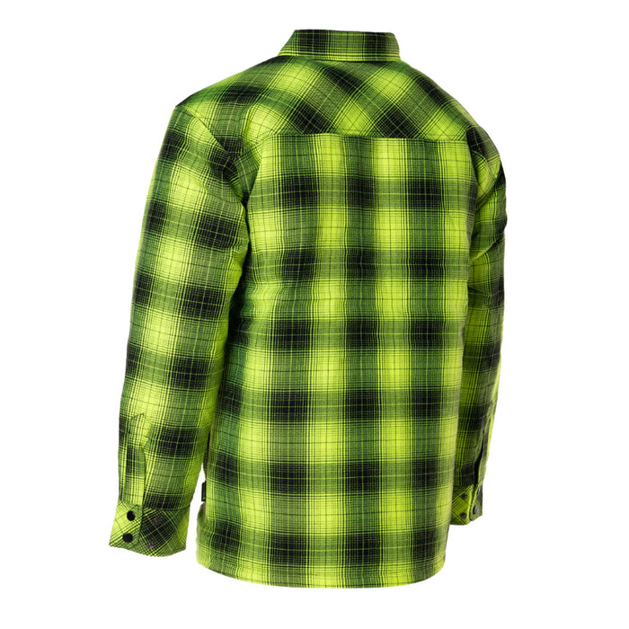 Forcefield® Hi Vis Black Shadow Plaid Quilted Flannel Shirt Jacket - LC53QF-SPBK