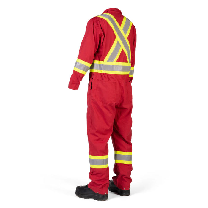 Forcefield® Hi Vis Inherent Red FR Reflective Coverall - FRICRD-YSY