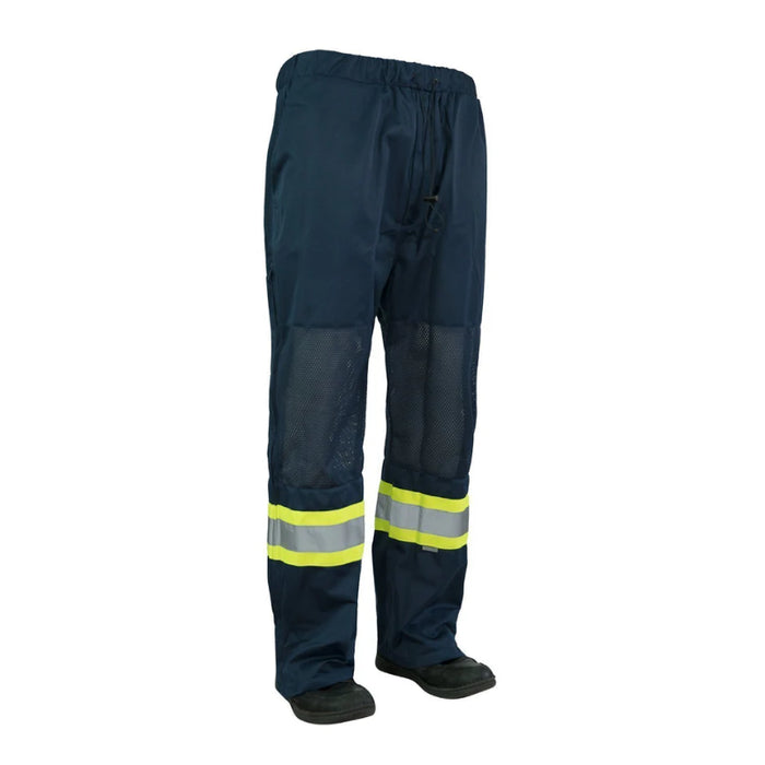 Forcefield® Hi Vis Safety Tricot Traffic Pants with Vented Legs and Elastic Waist - HVTPMLY