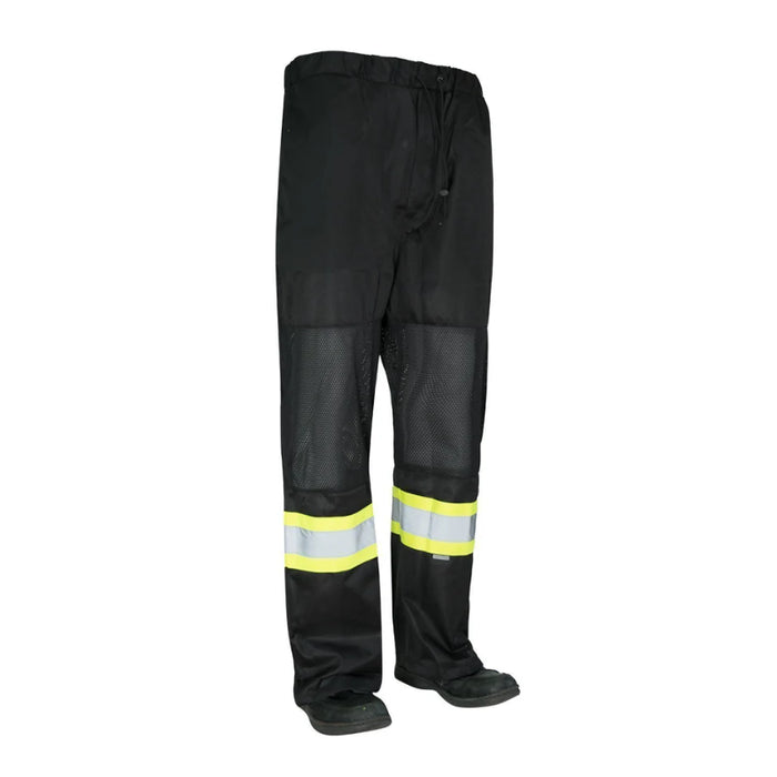 Forcefield® Hi Vis Safety Tricot Traffic Pants with Vented Legs and Elastic Waist - HVTPMLY