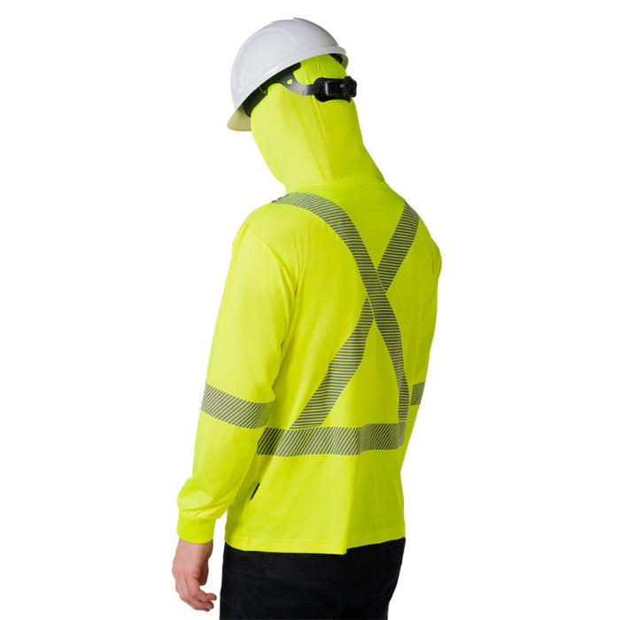 Forcefield® Hooded Long Sleeve Ultrasoft Technical Safety Tee Shirt - SPXCSA