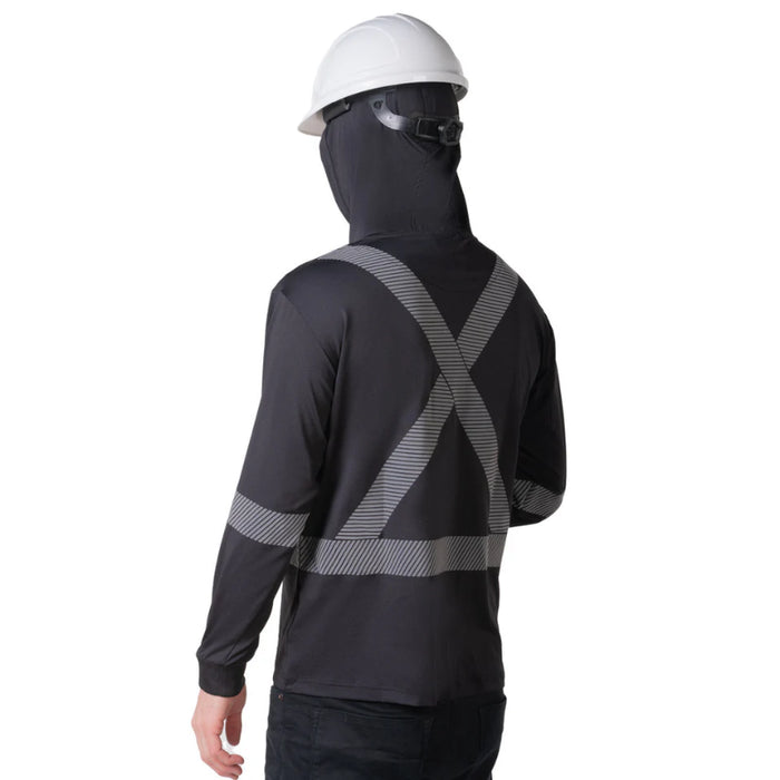 Forcefield® Hooded Long Sleeve Ultrasoft Technical Safety Tee Shirt - SPXCSA