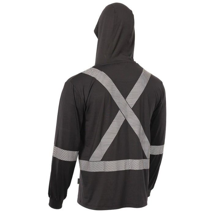 Forcefield® Hooded Long Sleeve Ultrasoft Technical Safety Tee Shirt - SPXCSA