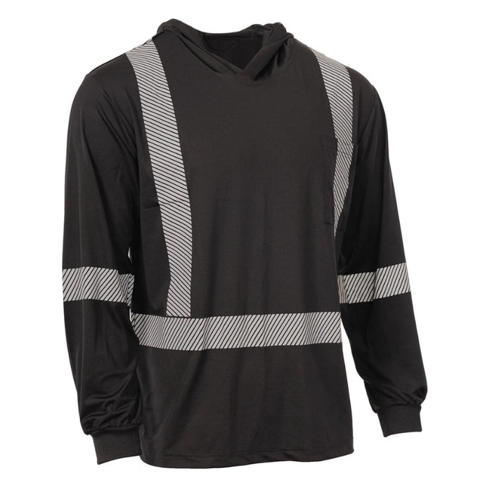 Forcefield® Hooded Long Sleeve Ultrasoft Technical Safety Tee Shirt - SPXCSA