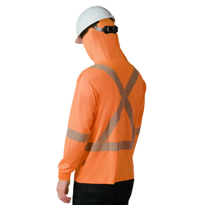 Forcefield® Hooded Long Sleeve Ultrasoft Technical Safety Tee Shirt - SPXCSA