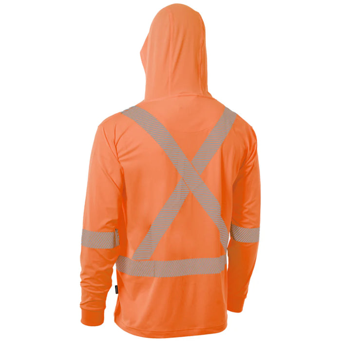 Forcefield® Hooded Long Sleeve Ultrasoft Technical Safety Tee Shirt - SPXCSA