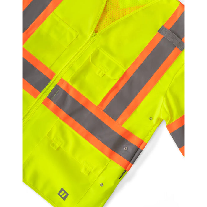 Forcefield® Hi Vis Hybrid Traffic Vest Safety Shirt - TS288LY