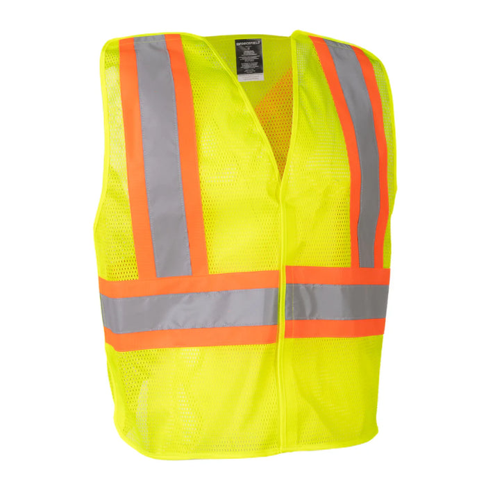 Forcefield® Hi Vis Lightweight Polyester Mesh Safety Vest with 5-Point Tear-Away - TV7