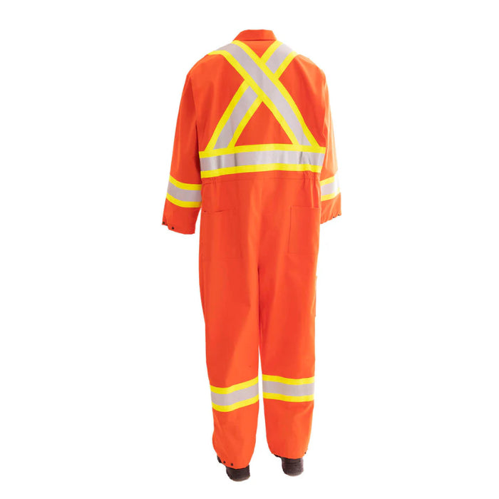 Forcefield® Orange FR Treated 100% Cotton Coverall with Reflective Tape - FRCOR