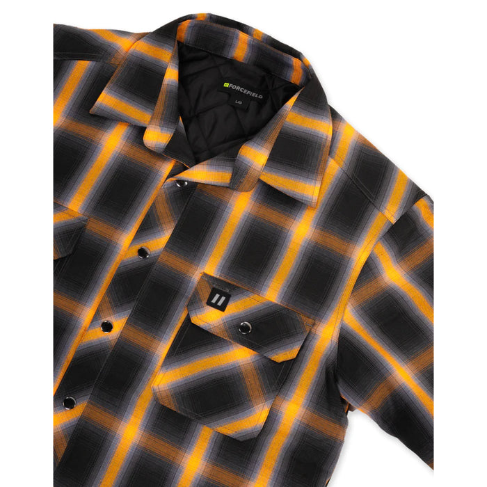 Forcefield® Orange Ombre Plaid Quilt-lined Shirt Jacket - LC53QF-OMBKOR