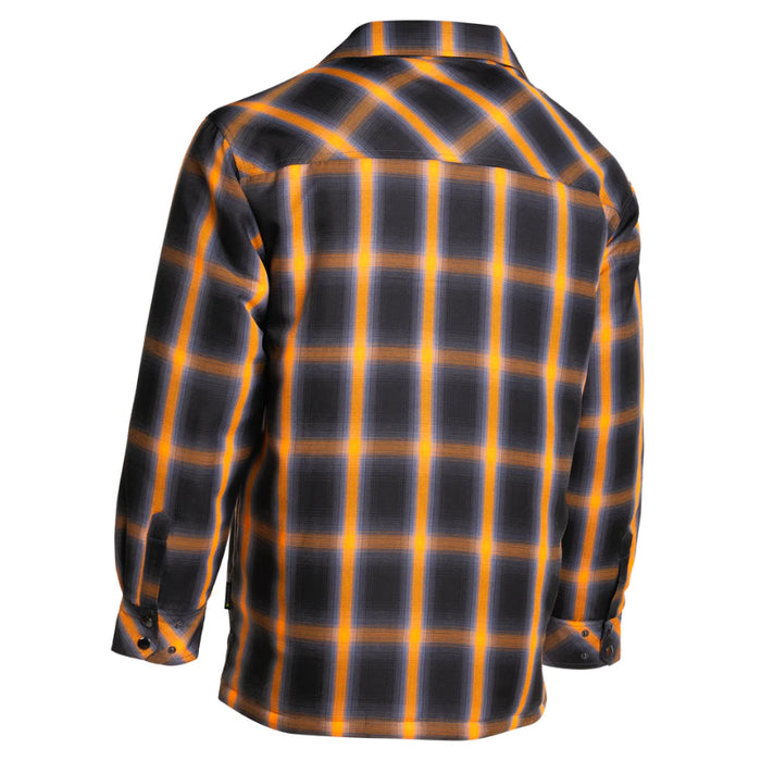 Forcefield® Orange Ombre Plaid Quilt-lined Shirt Jacket - LC53QF-OMBKOR
