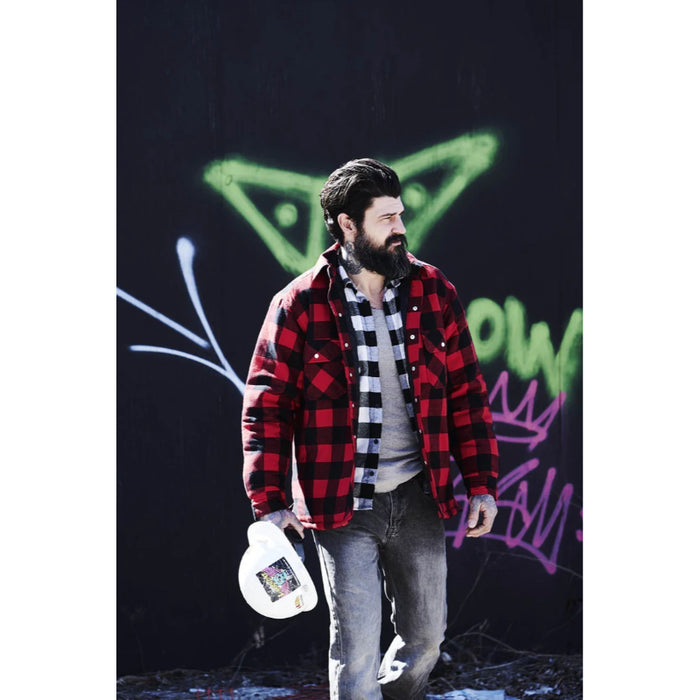 Forcefield® Red Buffalo Plaid Quilt-Lined Flannel Shirt Jacket - LC53QF-BP