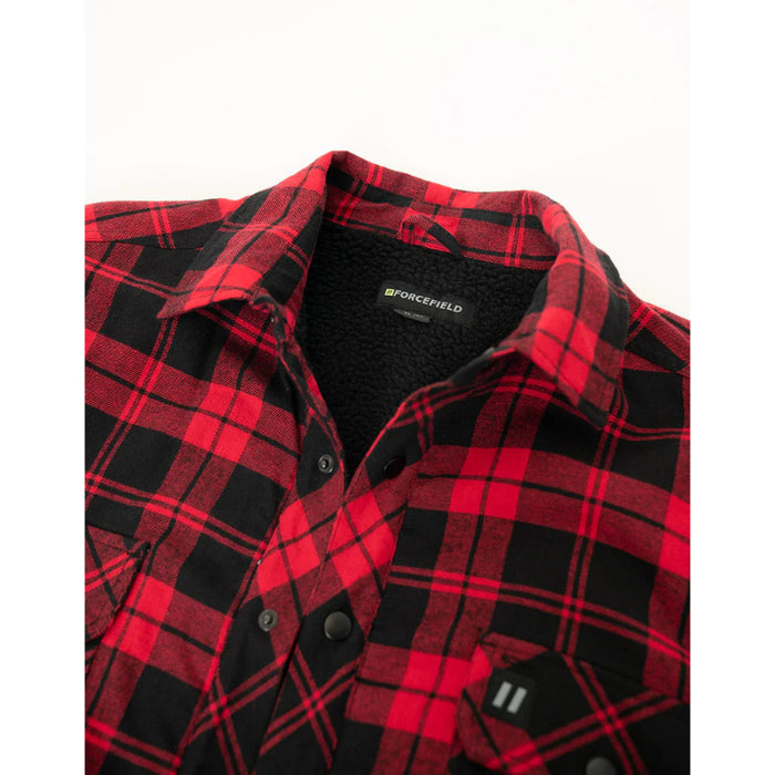 Forcefield® Red Plaid Sherpa-lined Flannel Shirt Jacket - LC53QFSH